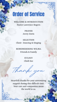 Blanc Memorial Service Instagram Story Template