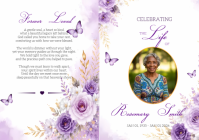 白色 Memorial Tribute A3 Template