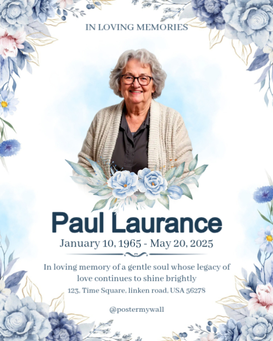 Memorial Tribute Template | PosterMyWall