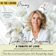 White Floral Memorial Tribute Instagram Post template