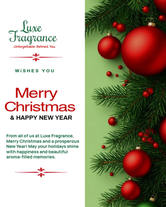 White Floral Merry Christmas And Happy New Year Poster Templates ...