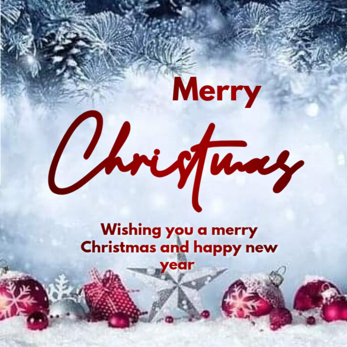 Copy of White Floral Merry Christmas Design Instagram Post | PosterMyWall