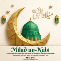 Hvid Milad un Nabi Pos Instagram Template