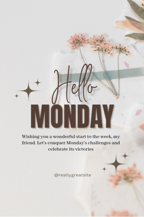 White Monday Motivation Posters Template | PosterMyWall