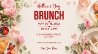 White Floral Mother's Day Brunch Twitter Post template