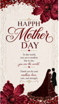 White Floral Mother's Day Celebration Business Card template