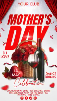 White Floral Mother's Day Celebration Instagram Story Video template
