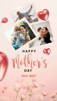 White Floral Mother's Day Celebration Instagram Story Video template