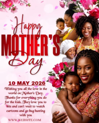 White Floral Mother's Day Celebration Instagram Portrait Video template