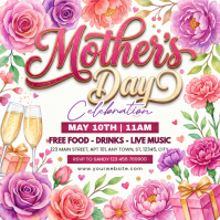 White Floral Mother's Day Celebration Instagram Post template