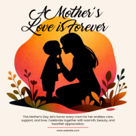 White Floral Mother's Day Celebration Square template