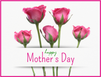 White Floral Mother's Day Flyer template