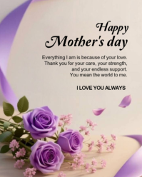 Abu-abu Mother's Day Instagram Portrait Template