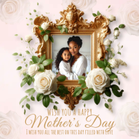 White Floral Mother's Day Instagram Post template