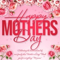 White Floral Mother's Day Instagram Post template