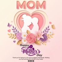 White Floral Mother's Day Instagram Post template