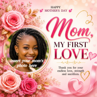 White Floral Mother's Day Instagram Post template