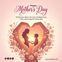 White Floral Mother's Day Instagram Post template