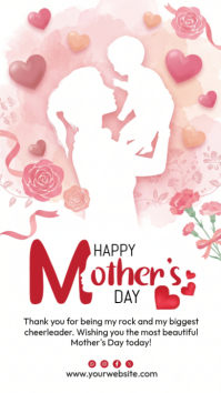 White Floral Mother's Day Instagram Story template