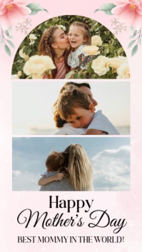 White Floral Mother's Day Instagram Story Video template