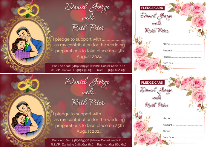 Pledge Frame Design Pledge Card For Wedding Shadi Card Wala Price & Reviews | Noida