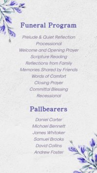 White Obituary Announcement Instagram-Story Template - Page 3