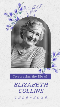Hvid Obituary Announcement เรื่องราวบน Instagram Template - Page 1