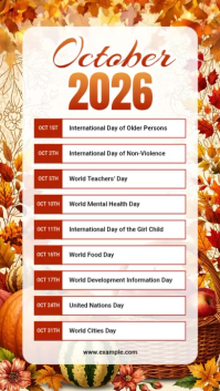 Putih October Events งานแสดงผลงานแบบดิจิทัล Template