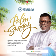 Hvid Palm Sunday Church Event Instagram Post Template