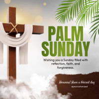 Putih Palm Sunday Instagram Post Template