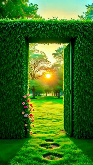 White Floral Pathway To A New Beginning – Magical Garden Gate ...