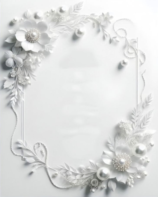 Copy of White Floral Pearl White Blossom Frame Instagram Portrait ...