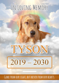 Weiß Pet Memorial A6 Template