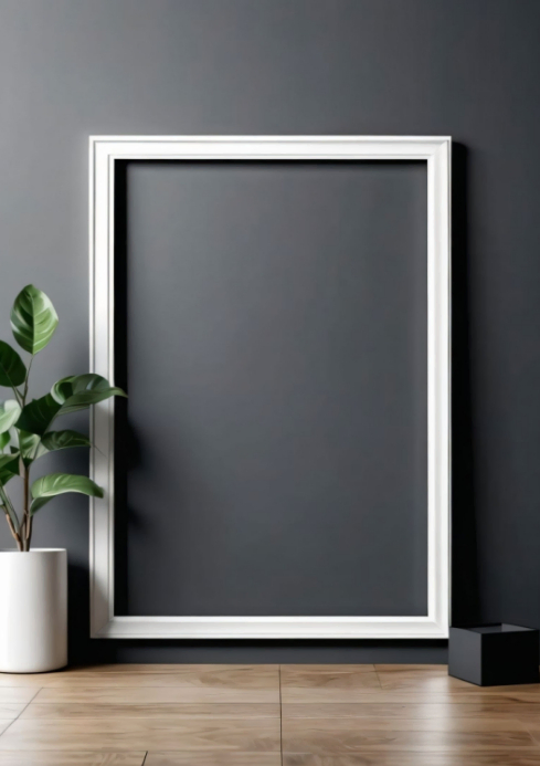 White floral picture frame Template | PosterMyWall