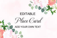 Weiß Place Card Etiket Template