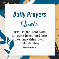 White Floral Prayer Quote Logo template
