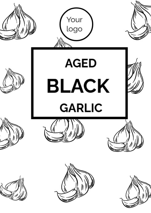 White Floral Product Packaging Label Design A6 template