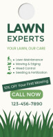 White Floral Professional Lawn Care Door Hanger Modern Door Hanger Template Designed For Lawn Care B