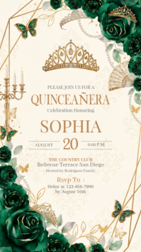 Bianco Quinceañera Celebration Instagram Story Template