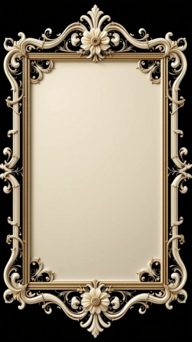 White Floral Regal Floral Vintage Frame Instagram Story Template ...