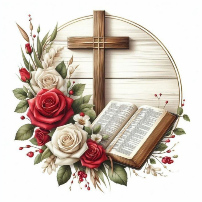 White Floral Religious Instagram Post Template | PosterMyWall
