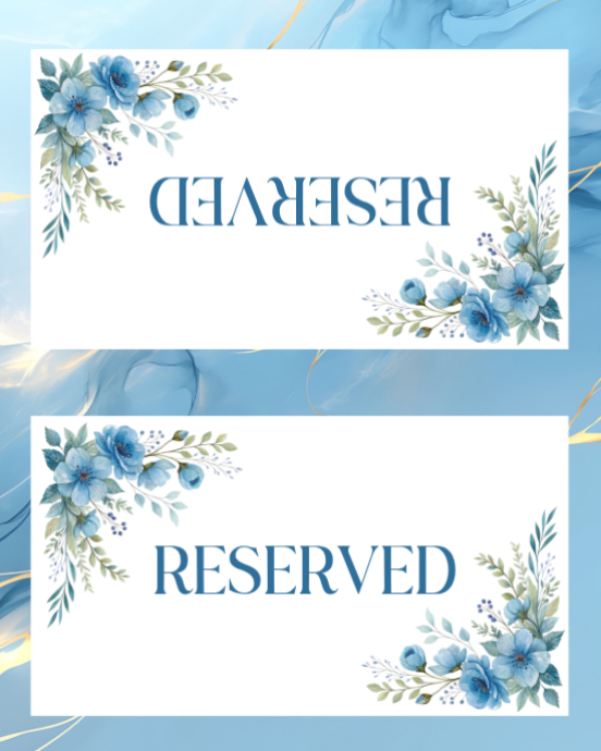 Plantilla de Reserved Seating Sign | PosterMyWall
