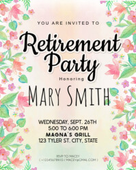 Hvid Retirement Party Instagram Portrait Template