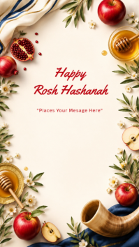 Biały Rosh Hashanah Instagram Story Template