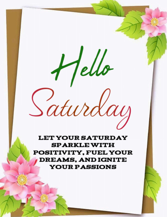 White Floral Saturday Post Flyer (us Letter) template