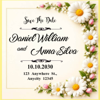 สีขาว Save the Date Pos Instagram Template