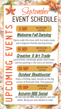 Белый Event Schedule เรื่องราวบน Instagram Template