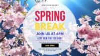 White Floral Spring Break Pos Twitter template