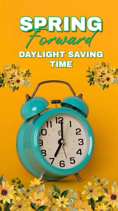 White Floral Spring Forward Instagram Story template