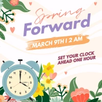 White Floral Spring Forward Pos Instagram template